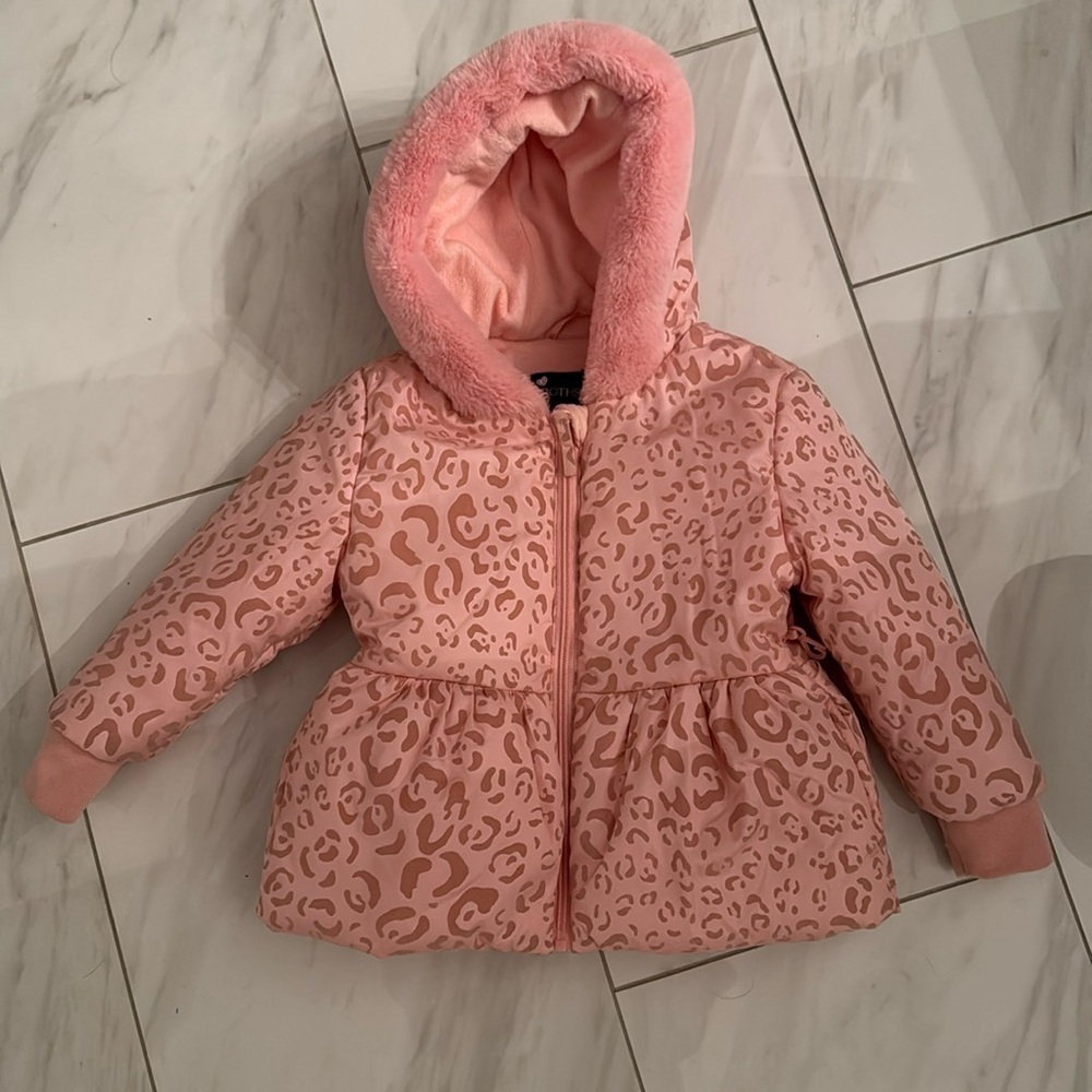 Rothschild Pink Leopard Print Winter Jacket